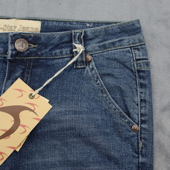 J Star Pants Womens 5 Blue Low Rise Flat Front Straight Leg Casual Jeans - Picture 13 of 16